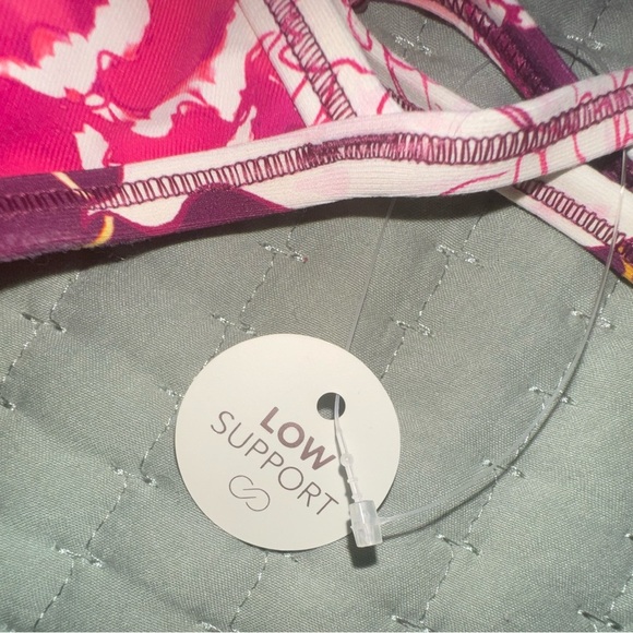 Celaia cross back bathing suit top. Autumn floral purple. Size Medium. NWT - Picture 6 of 11